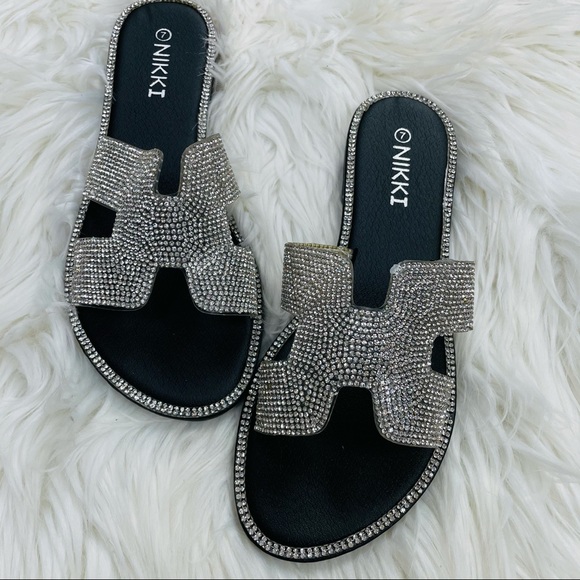 Black rhinestoned sandal - Picture 5 of 6